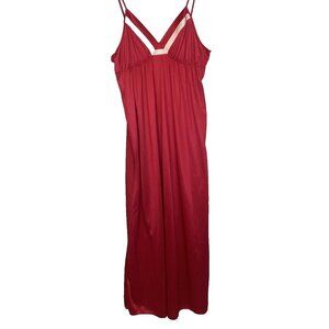 Vintage Tom Bezduda For Barad Nylon sweetheart Neck pink slip Long dress Medium